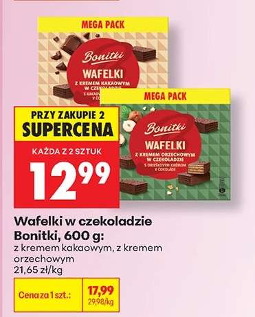 Wafelki w czekoladzie Bonitki, 600 g