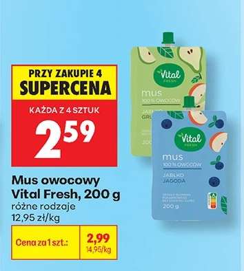 Mus owocowy Vital Fresh , 200 g