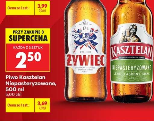 PIWO KASZTELAN NIEPASTERYZOWANE 500 ML