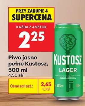 Piwo jasne pełne Kustosz, 500 ml