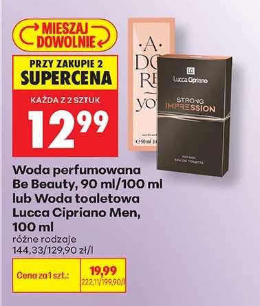 Woda perfumowana Be Beauty, 90 ml/100 ml lub Woda toaletowa Lucca Cipriano Men, 100 ml