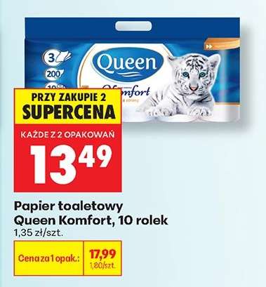 Papier toaletowy Queen Komfort 10 rolek