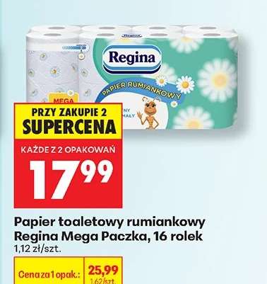 Papier toaletowy rumiankowy Regina Mega Paczka , 16 rolek