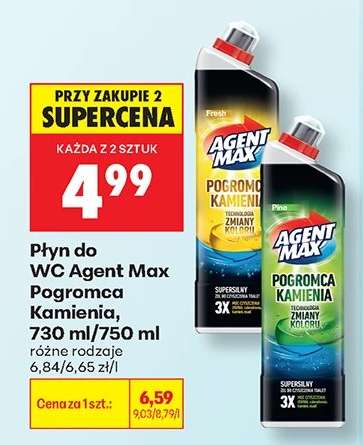 Płyn do WC Agent Max Pogromca Kamienia, 730 ml/750 ml