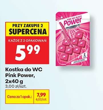 Kostka do WC Pink Power, 2x40 g