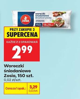 Woreczki śniadaniowe Zosia, 150 szt.