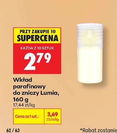 Wkład parafinowy do zniczy Lumia, 160 g