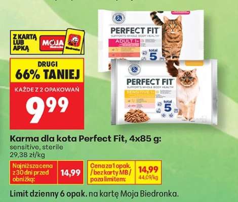 Karma dla kota Perfect Fit, 4x85 g