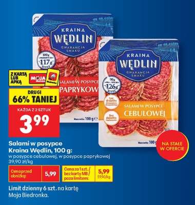 Salami w posypce Kraina Wędlin, 100 g