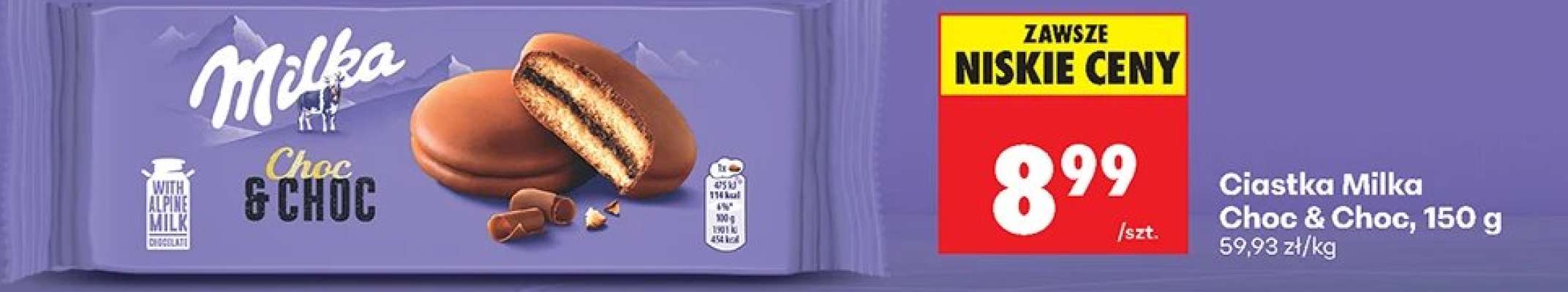 Ciastka Milka Choc & Choc , 150 g
