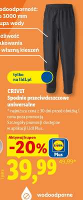 CRIVIT Spodnie przeciwdeszczowe uniwersalne
