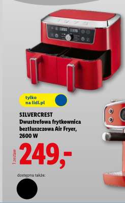SILVERCREST Dwustrefowa frytkownica beztłuszczowa Air Fryer, 2600 W