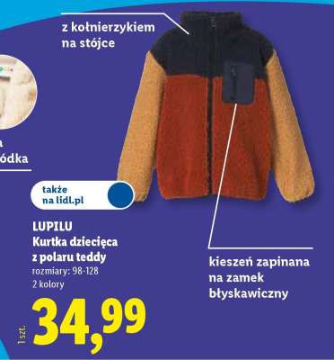 LUPILU Kurtka dziecięca z polaru teddy