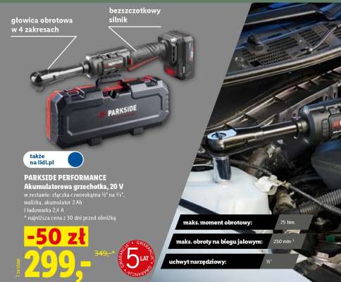 PARKSIDE PERFORMANCE Akumulatorowa grzechotka, 20 V