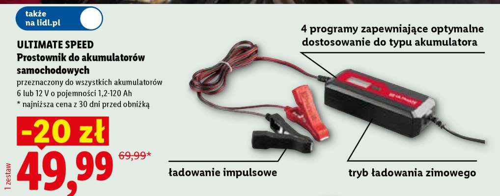 ULTIMATE SPEED Prostownik do akumulatorów samochodowych