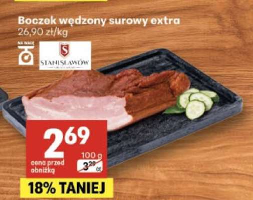 Boczek wędzony surowy extra