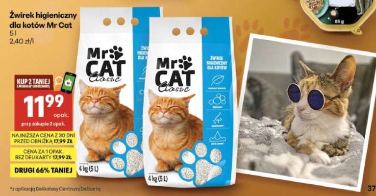 Żwirek higieniczny dla kotów Mr Cat