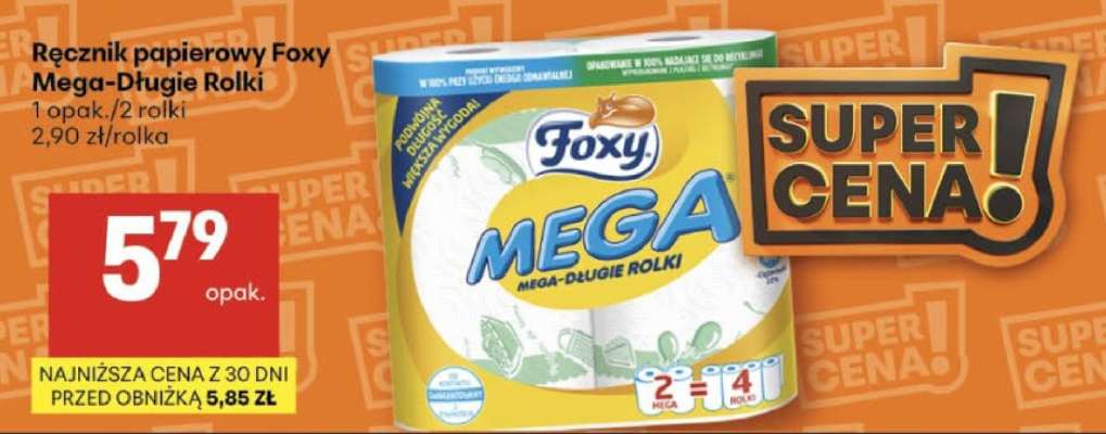 Ręcznik papierowy Foxy Mega-Długie Rolki