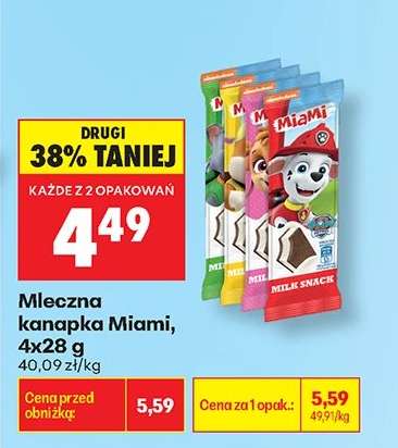 Mleczna kanapka Miami 4x28 g
