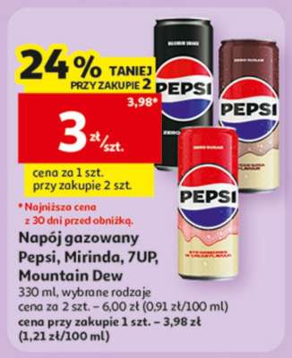 Napój gazowany PEPSI, MIRINDA, 7UP, MOUNTAIN DEW