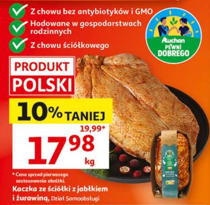 Kaczka ze ściółki z jabłkiem i żurawiną