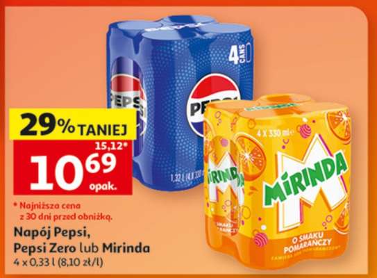 Napój Pepsi, Pepsi Zero lub Mirinda