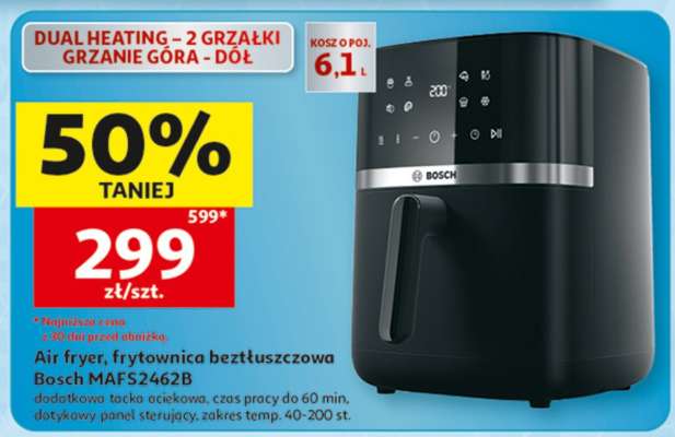 Air fryer, frytownica beztłuszczowa Bosch MAFS2462B