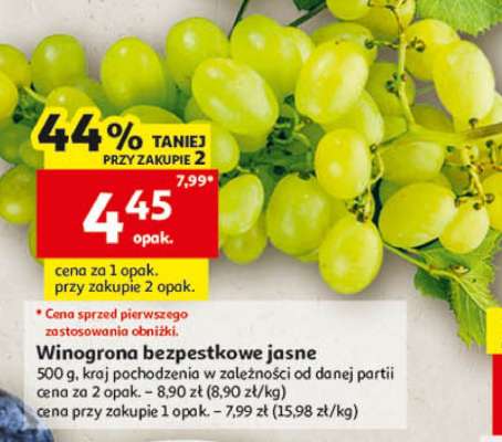 Winogrona bezpestkowe jasne