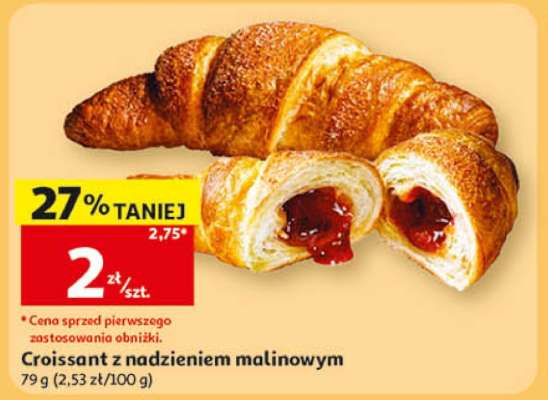 Croissant z nadzieniem malinowym