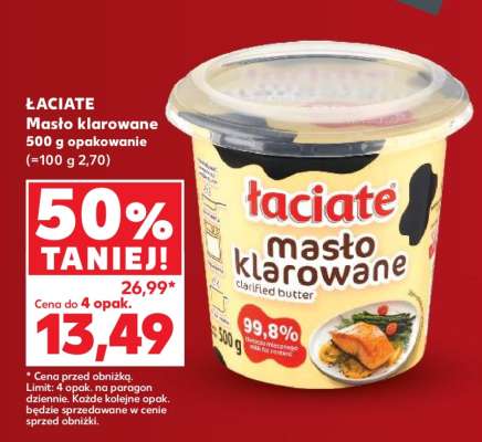 ŁACIATE Masło klarowane 500 g opakowanie