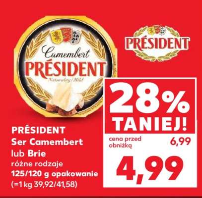 PRÉSIDENT Ser Camembert lub Brie
