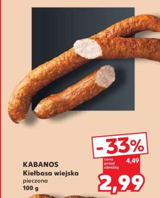 KABANOS Kiełbasa wiejska pieczona 100 g