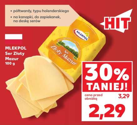 MLEKPOL Ser Złoty Mazur 100 g
