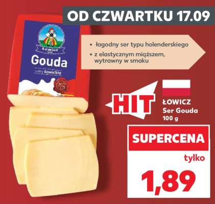 ŁOWICZ Ser Gouda 100 g