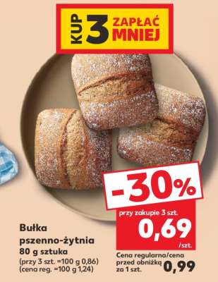 Bułka pszenno-żytnia 80 g sztuka