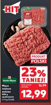 Mięso mielone wołowe 400 g opakowanie (~1 kg 32,48)