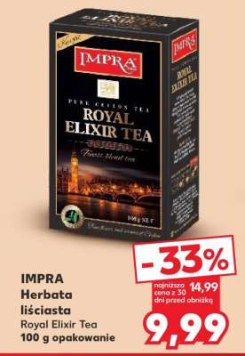 IMPRA Herbata liściasta Royal Elixir Tea 100 g opakowanie