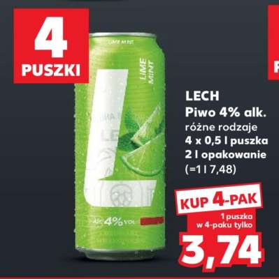 LECH Piwo 4% alk.