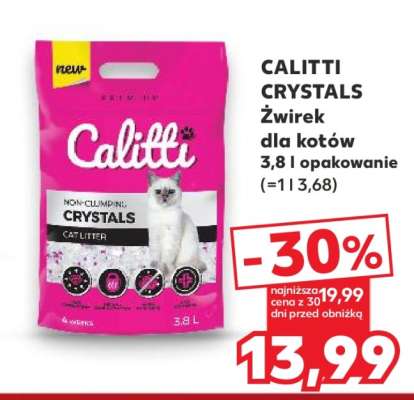 CALITTI CRYSTALS Żwirek dla kotów 3,8 l opakowanie