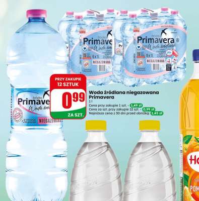Woda źródlana niegazowana Primavera