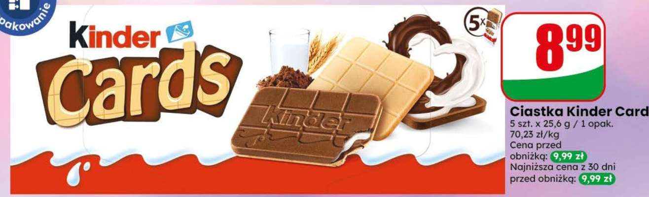 Ciastka Kinder Cards