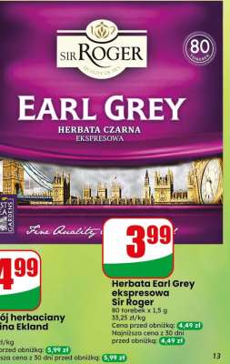 Herbata Earl Grey ekspresowa Sir Roger