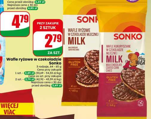 Wafle ryżowe w czekoladzie SONKO