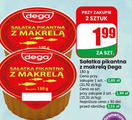 Sałatka pikantna z makrelą Dega