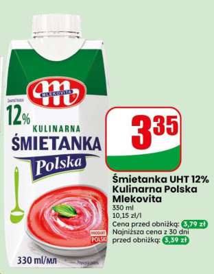 Śmietanka UHT 12% kulinarna polska Mlekovita