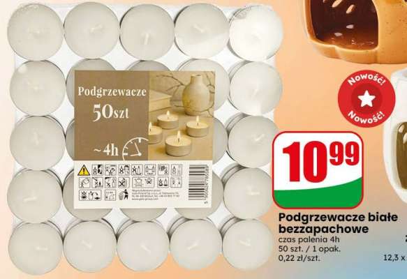 Podgrzewacze białe bezzapachowe