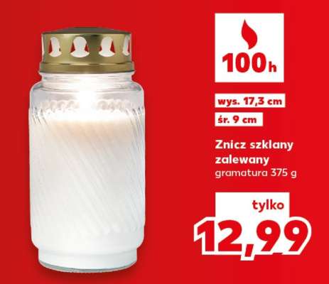 Znicz szklany zalewany