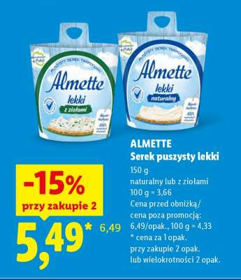 Almette Serek puszysty, lekki