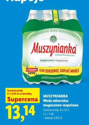 MUSZYNIANKA Woda mineralna magnezowo- -wapniowa