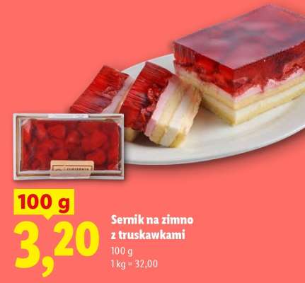 Sernik na zimno z truskawkami